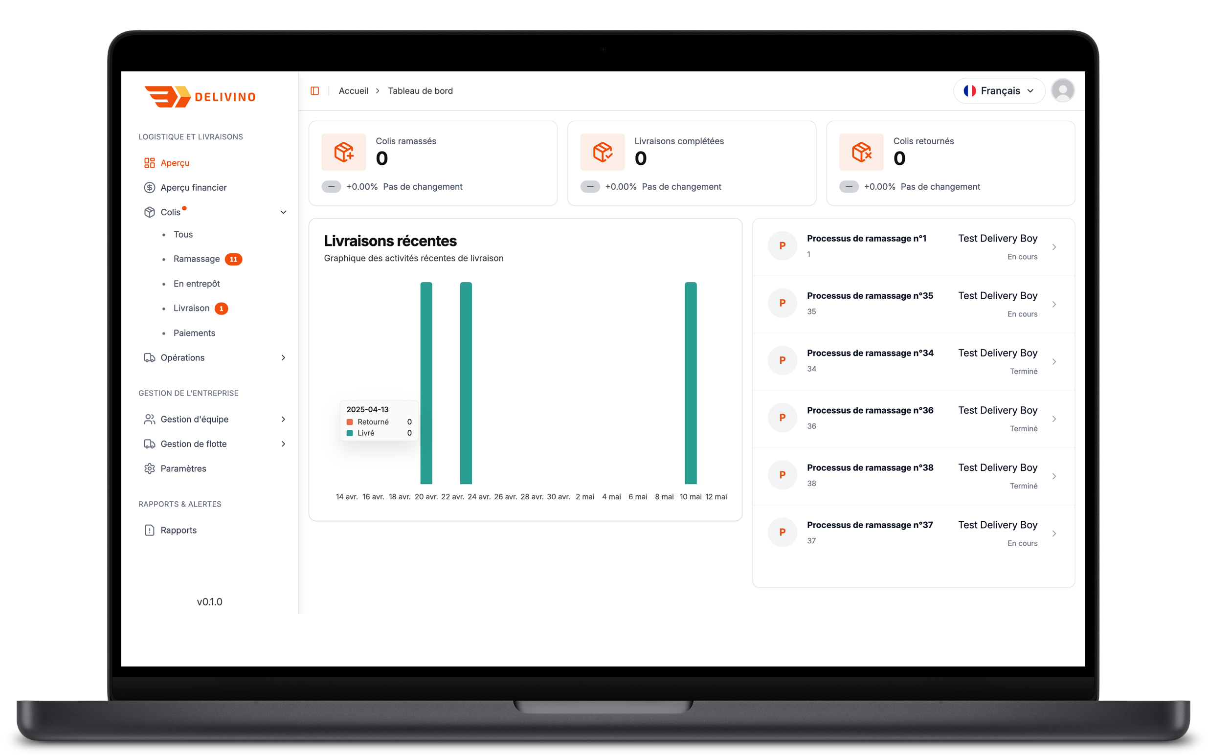 Delivino Platform Interface